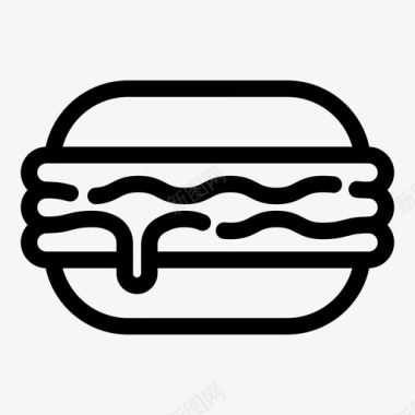 汉堡快餐餐食图标图标