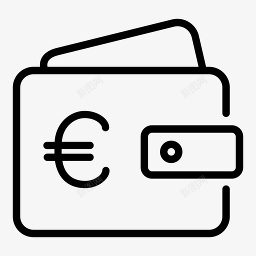 欧元钱包货币钱图标svg_新图网 https://ixintu.com 口袋 欧元钱包 货币 钱