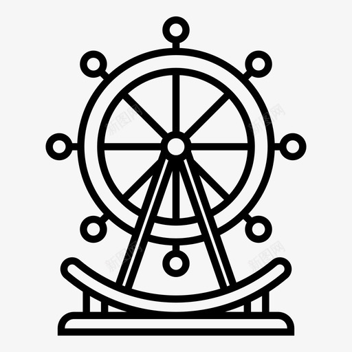 伦敦眼城市景观地标图标svg_新图网 https://ixintu.com 伦敦眼 地标 地标世界漫游线图标集 城市景观 旅游 车轮