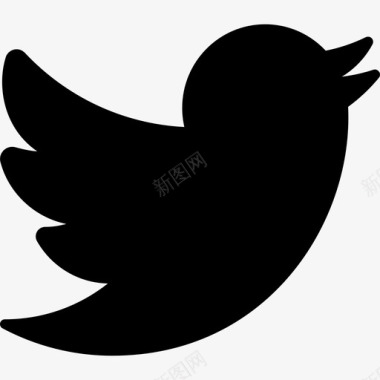 巨大的Twitter徽标社交媒体扩展用户界面图标图标