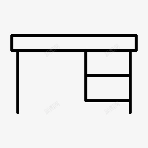 书桌家具室内图标svg_新图网 https://ixintu.com 书桌 办公室 室内 家具 桌子