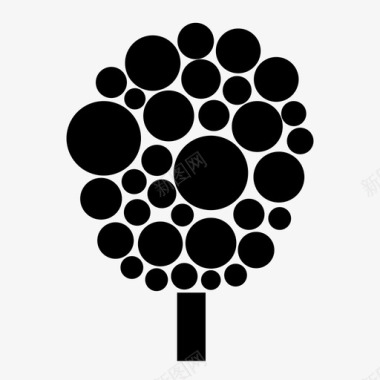 树花森林图标图标