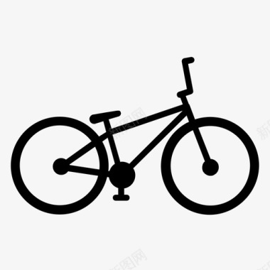 自行车小轮车土图标图标