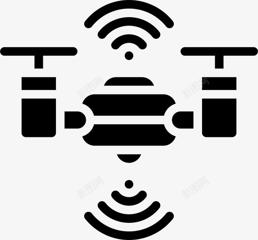 自动无人机人工智能图标svg_新图网 https://ixintu.com 人工 人工智能固体 智能 自动无人机