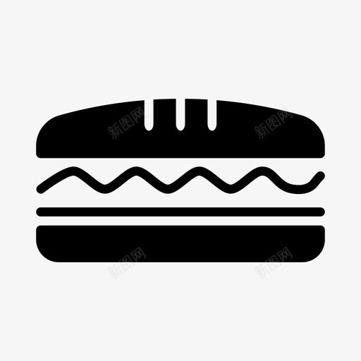 汉堡吃食物图标svg_新图网 https://ixintu.com 吃 汉堡 购物 购物和电子商务图标第一卷 食物 餐