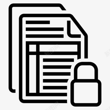 安全文件机密文件信息图标图标