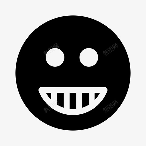 开心脸笑图标svg_新图网 https://ixintu.com 开心 笑 脸