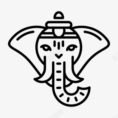 甘尼萨印度教宗教图标图标