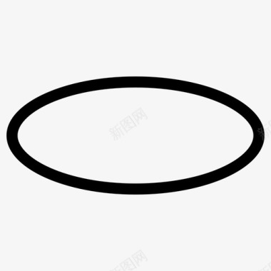 椭圆形空心椭圆形形状图标图标