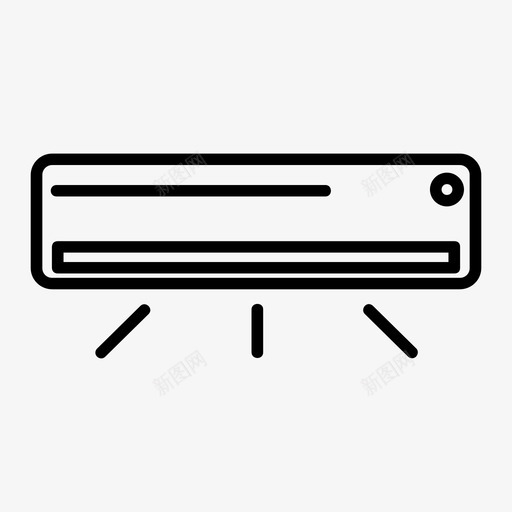 空调空气冷却器冷冻机图标svg_新图网 https://ixintu.com 冷冻机 空气冷却器 空调