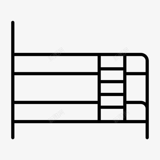 双层床甲板叠层图标svg_新图网 https://ixintu.com 两层 双层床 叠层 旅社薄 甲板