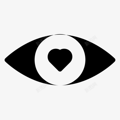眼睛人镜头图标svg_新图网 https://ixintu.com 人 光学 器官 爱情和浪漫雕文 眼睛 镜头