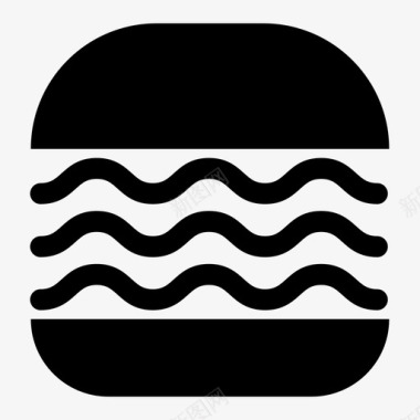 素食汉堡快餐汉堡图标图标
