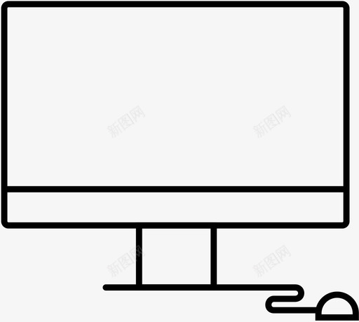 计算机桌面鼠标图标svg_新图网 https://ixintu.com 屏幕 技术 桌面 计算机 鼠标