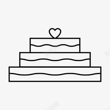 蛋糕亲爱的爱情图标图标