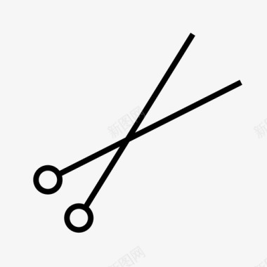 剪切时尚剪刀图标图标