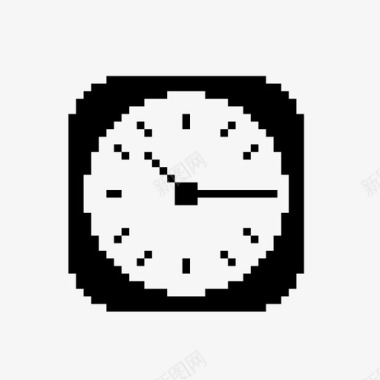 像素化时钟时间像素化kare图标图标