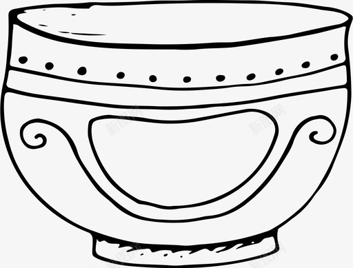 碗厨房用具古董图标svg_新图网 https://ixintu.com 厨房用具 古董 碗 菜肴