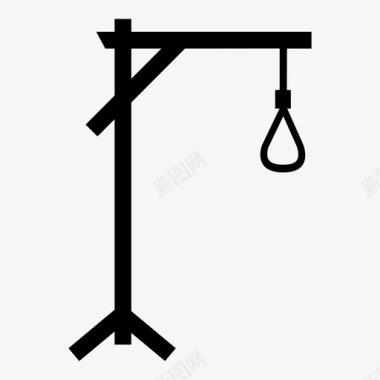 绞刑死刑刑罚图标图标