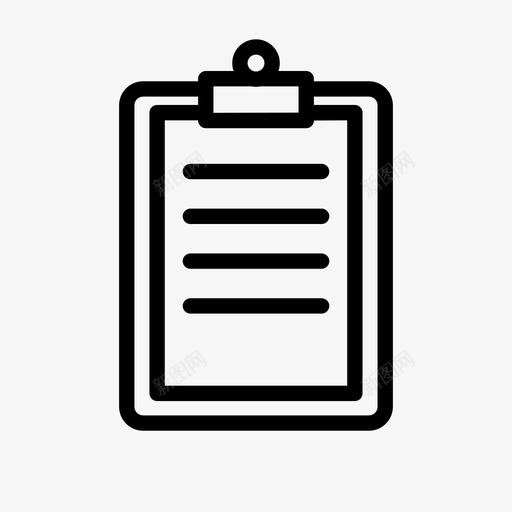 剪贴板笔记办公室图标svg_新图网 https://ixintu.com 剪贴板 办公学校图标集 办公室 学校 工作 笔记 纸张