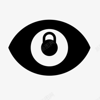 隐私眼睛锁图标图标