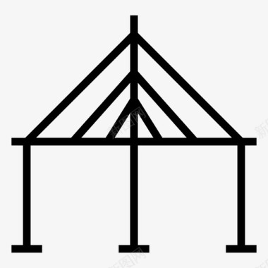 帐篷营地马戏团图标图标