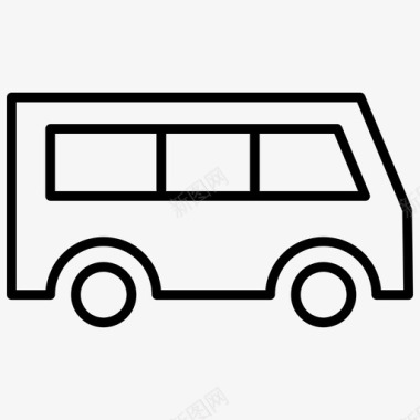 公共汽车微型巴士交通工具图标图标