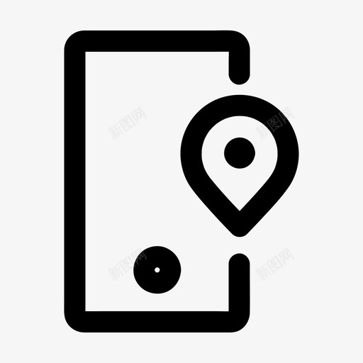 移动定位gps地图图标svg_新图网 https://ixintu.com gps pin 地图 电话 移动定位 设备