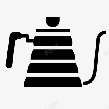 水壶煮沸器鹅颈管图标图标