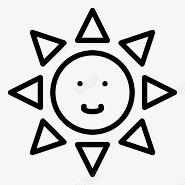 太阳气候光照图标图标