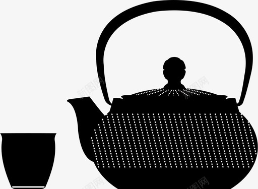 日本茶具正宗茶点图标图标