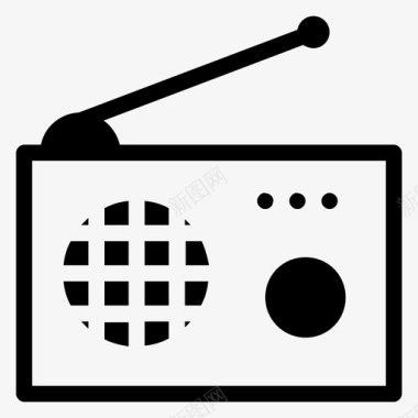 收音机天线音频图标图标