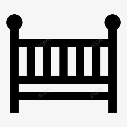婴儿床摇篮新生儿图标svg_新图网 https://ixintu.com 婴儿和儿童 婴儿床 摇篮 新生儿 睡眠