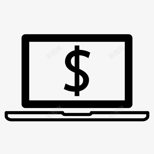 钱设备笔记本电脑图标svg_新图网 https://ixintu.com 笔记本电脑 设备 钱
