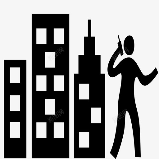 城市接电话svg_新图网 https://ixintu.com 城市接电话
