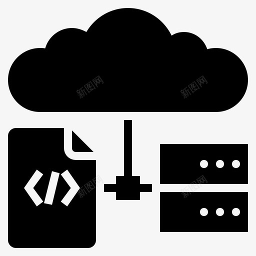 web服务器云计算软件编程图标svg_新图网 https://ixintu.com web开发 web服务器 web编程 云计算 软件编程