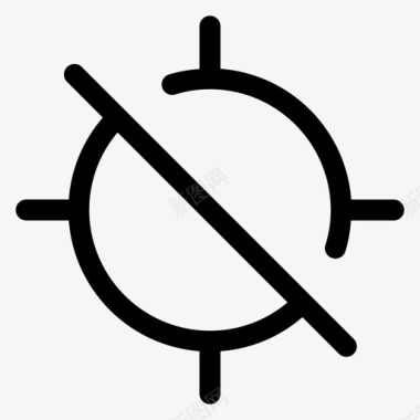 十字线禁用gps位置图标图标