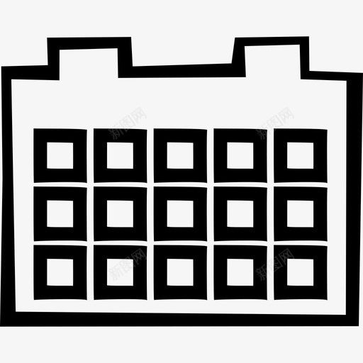 日历网格月图标svg_新图网 https://ixintu.com 年 日历 月 网格 网络手绘