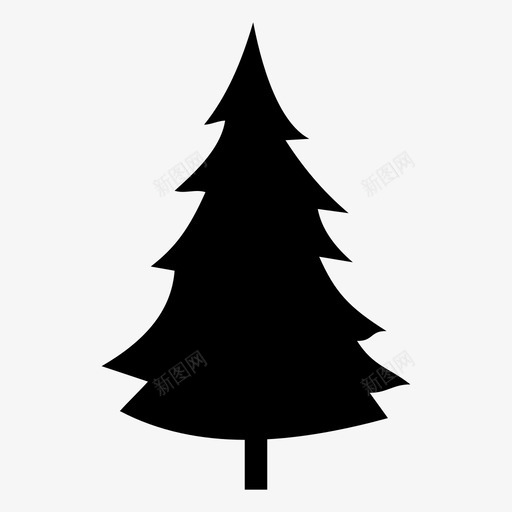 云杉圣诞树松树图标svg_新图网 https://ixintu.com 云杉 圣诞树 松树 植物
