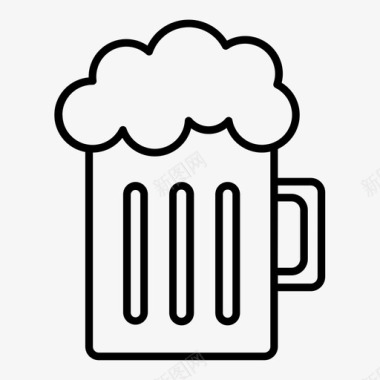 啤酒杯酒酒吧图标图标