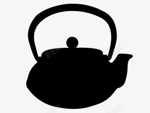 茶壶茶时间茶咖啡时间图标图标