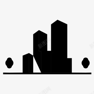 城市公司建筑图标图标