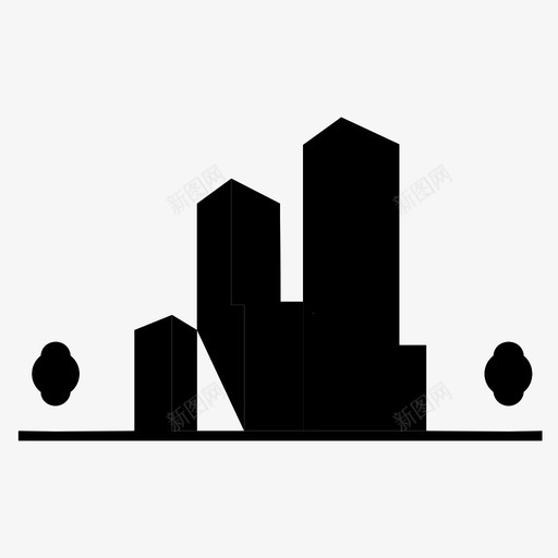 城市公司建筑图标svg_新图网 https://ixintu.com 公司 城市 建筑