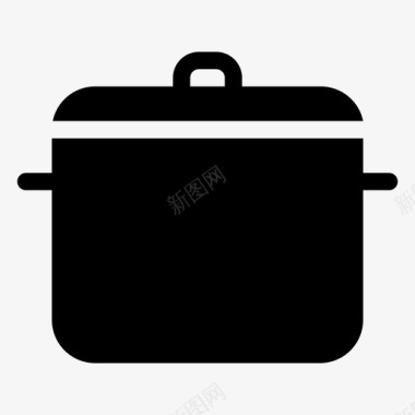 锅烹饪平底锅图标图标