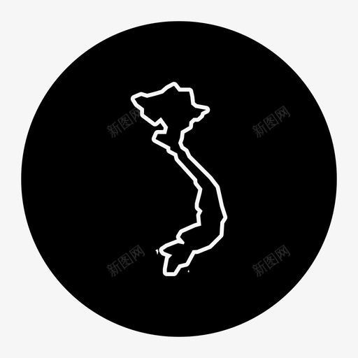 越南地图亚洲东南亚图标svg_新图网 https://ixintu.com 东南亚 亚洲 越南地图