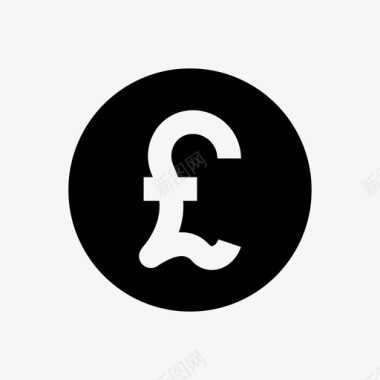 英镑硬币银行图标图标
