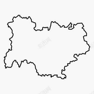 法国地区地图奥弗涅法国图标图标