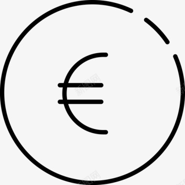 欧元美分硬币图标图标