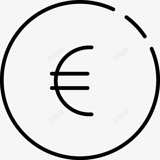 欧元美分硬币图标svg_新图网 https://ixintu.com 欧元 硬币 美分 货币 货币图标集