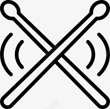 鼓槌音乐唱歌图标图标